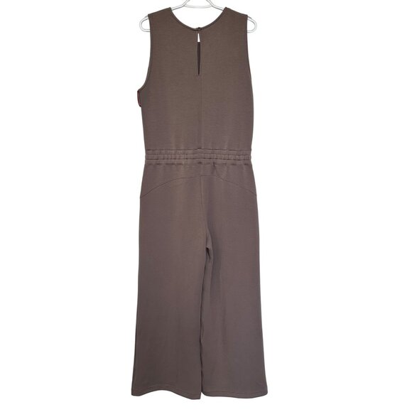Spanx AirEssentials Jumpsuit Wide Leg Sleeveless NWT Size XL Smoke Taupe Casual - Picture 2 of 13